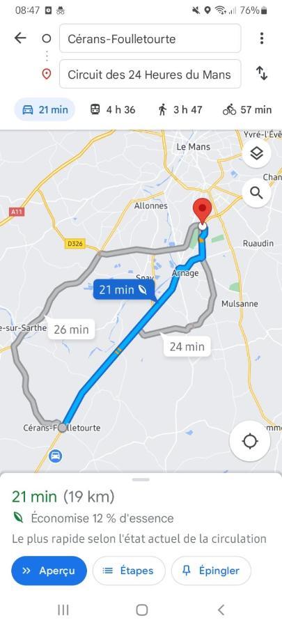 Chambres Pour Les Evenements Du Circuit Du Mans Cérans-Foulletourte Zewnętrze zdjęcie
